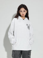 DICETINY Bunny Girl Lace Logo Hoodie