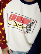 S45 Star Raglan Two Color Stitching Sweatshirt