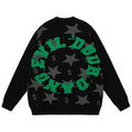 Star Circle Letter Knit Sweater