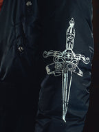 DICETINY Metal Logo Studs MA-1 Bomber Jacket