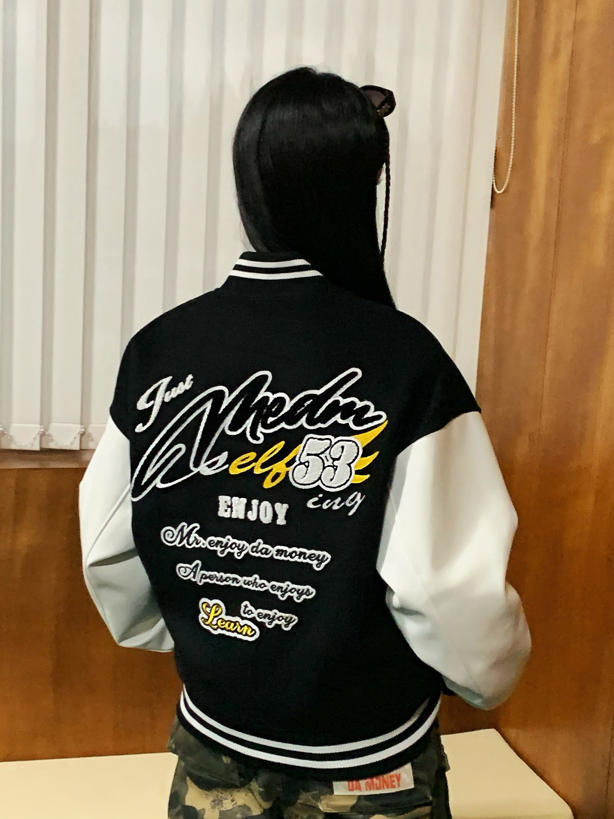 MEDM Patchwork Embroidered Baseball Jacket