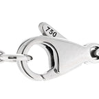 18K White Gold Diamond Cultured Pearl Plume De Chanel Necklace