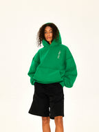 MHARF Green Logo & Glass Cup Flower Pattern Hoodie