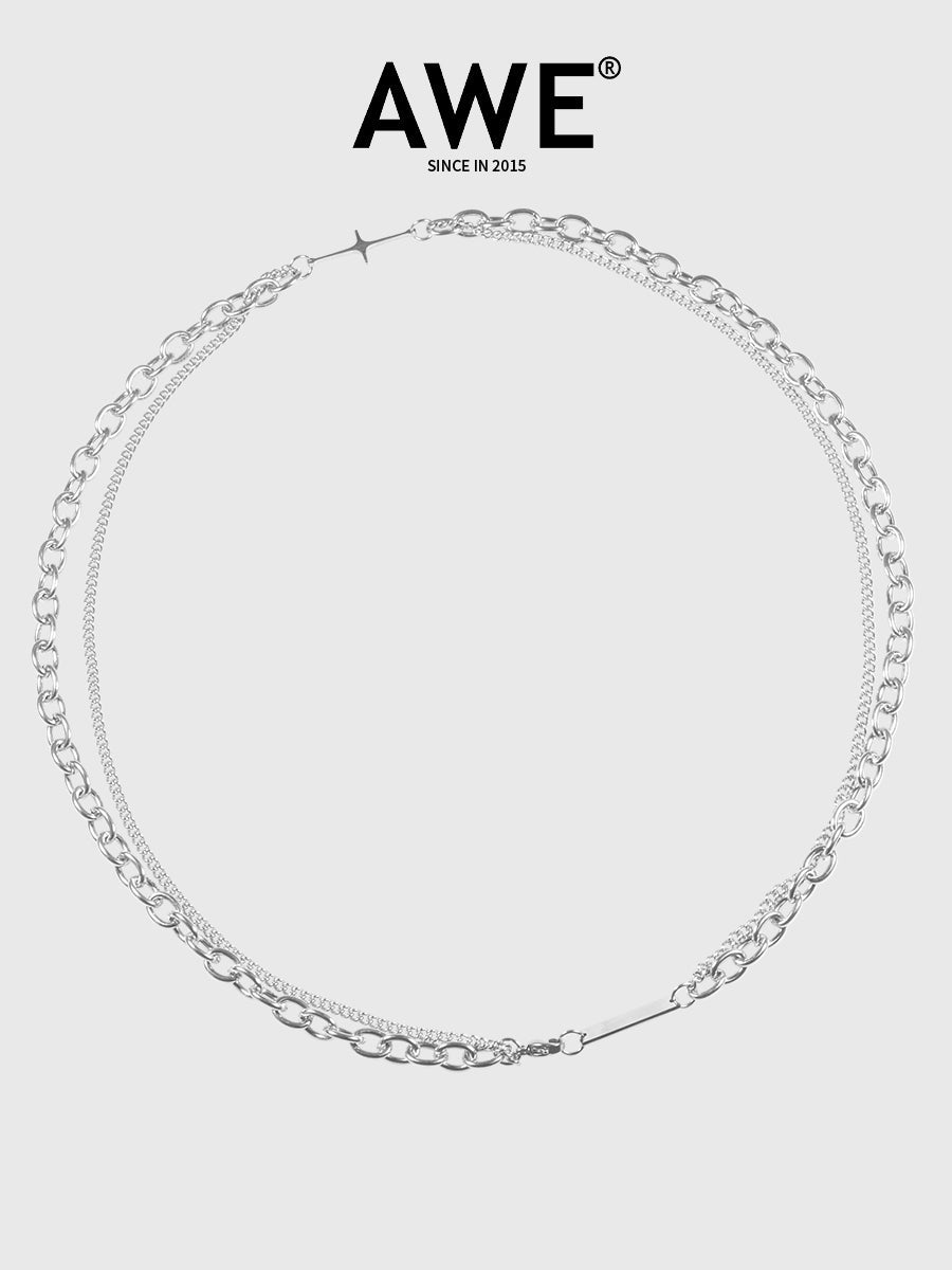 AWE Cross Star Stacking Necklace