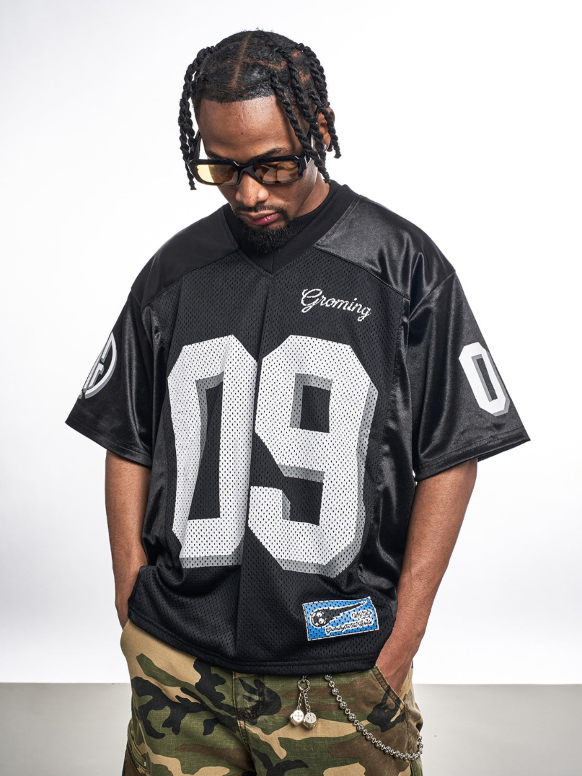 F3F Select 09 Numbering Printed Logo Mesh Hockey Jersey Tee
