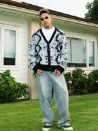S45 Snake Jacquard Mohair Cardigan
