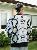 S45 Snake Jacquard Mohair Cardigan
