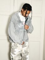 STEEPC Heavy Washed Old Boxy Zip Hoodie