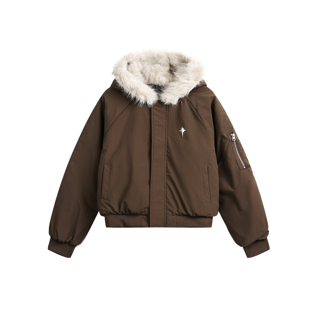F3F Select Fur Lining Hoodie MA-1 Bomber Flight Jacket