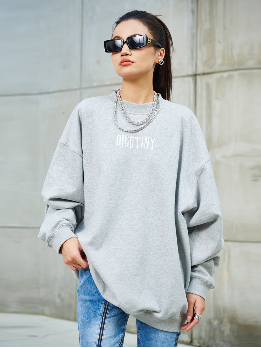 DICETINY Basic Logo Printed Sweatshirt