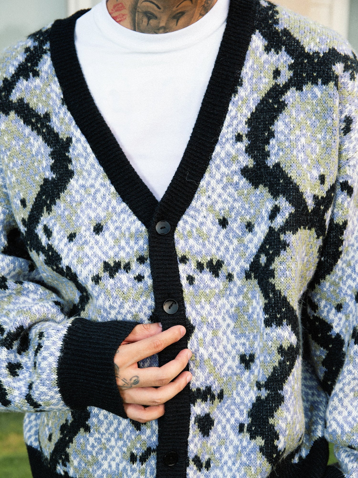 S45 Snake Jacquard Mohair Cardigan