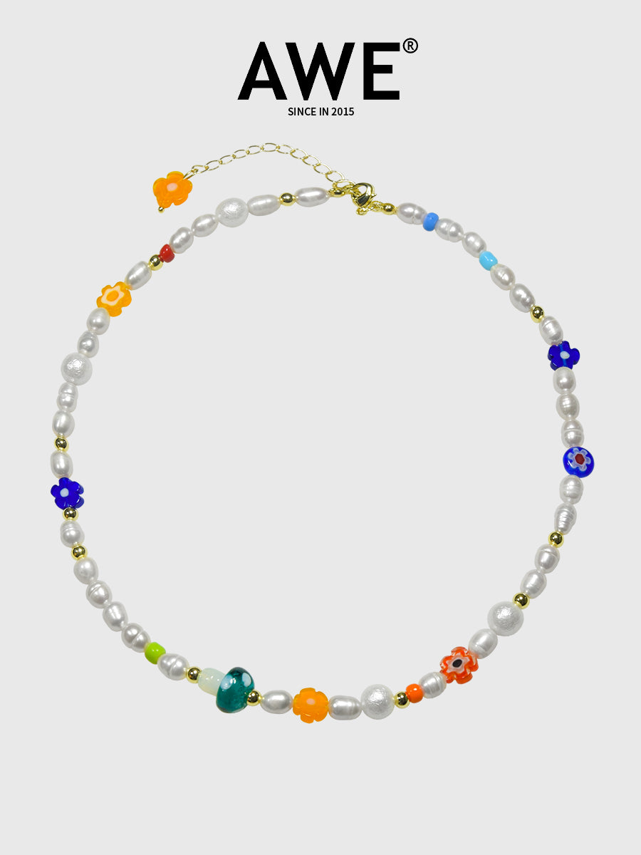AWE Mushroom Flower Necklace