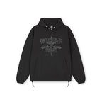 DICETINY Metal Studs Button Sword Printed Hoodie