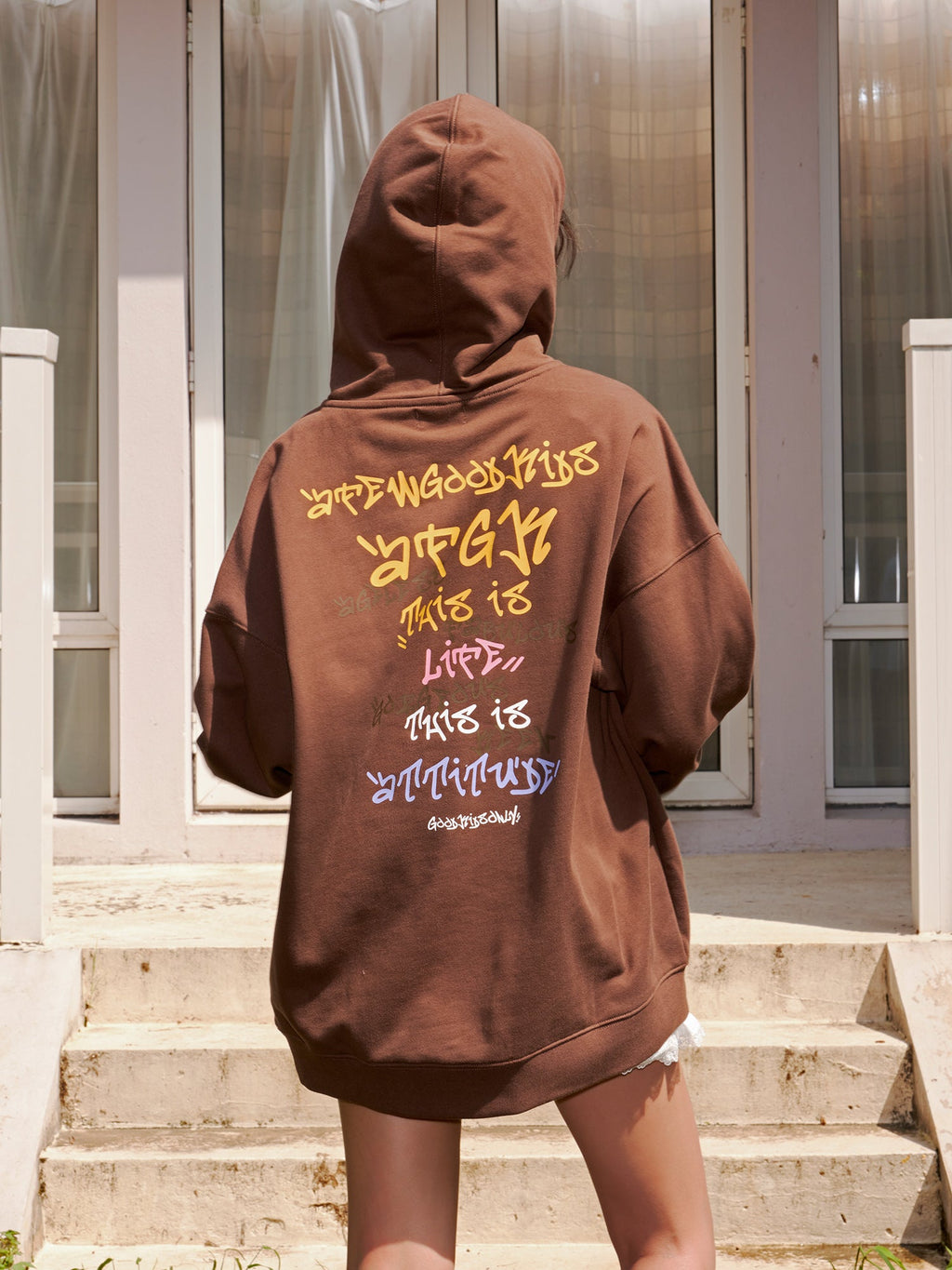 AFGK Graffiti Print Hoodie