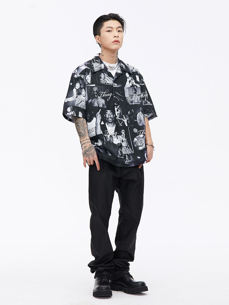 2PAC Full Print Short Sleeved Shirt
