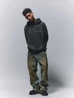 ANTIDOTE Washed Destroyed Slogan Hoodie