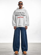 F3F Select Good Luck Printed Letter Hoodie