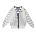 S45 Vertical Stripe Logo Knit Cardigan