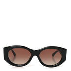 Acetate Calfskin Chain CC Sunglasses 5536-Q-A Black