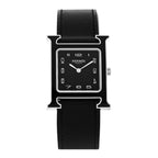 Stainless Steel Barenia Lacquer 26mm Heure H Hour Quartz Watch Noir