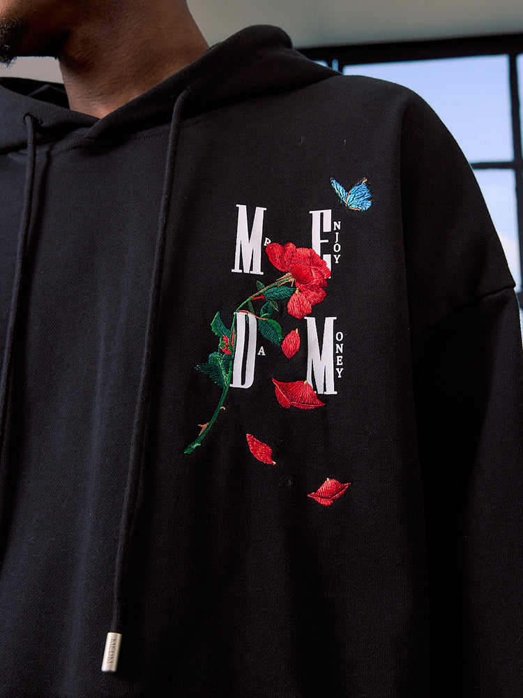 MEDM Rose Interspersed Logo Hoodie