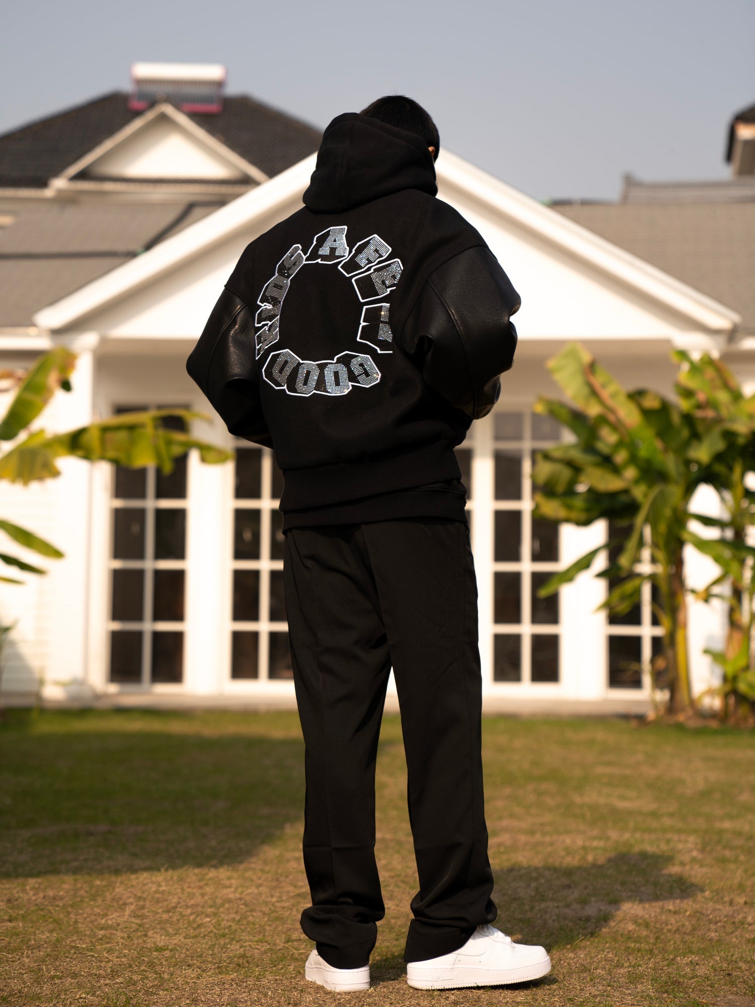 A Few Good Kids 3D Rhinestone Logo Varsity Jacket