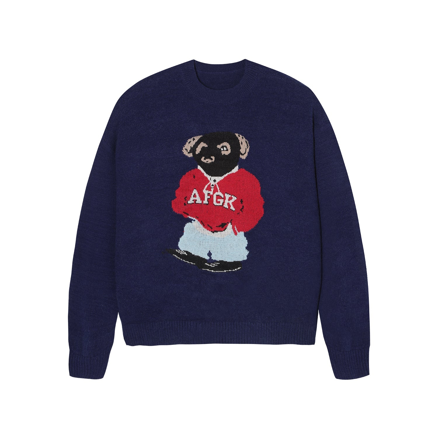 AFGK Bear Jacquard Knit Sweater