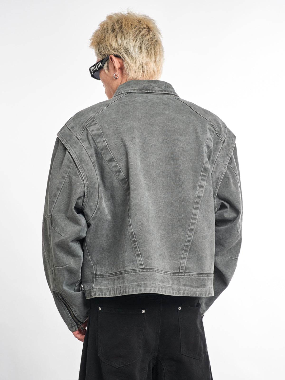 F3F Select Deconstructed Stitching Washed Denim Jacket