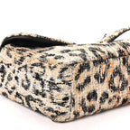 Tweed Mixed Fibers Leopard Print Souplissimo Maxi Flap Brown Black White