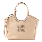 Soft Calf Softy Small Ivy Tote Bag  Travertine Stone