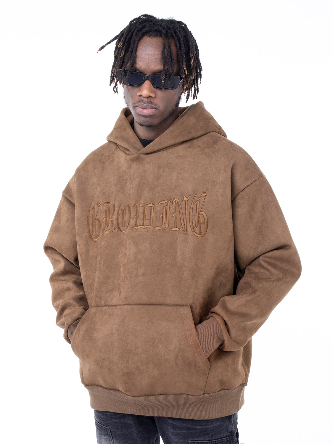 F3F Select Growing Embroidered Suede Hoodie