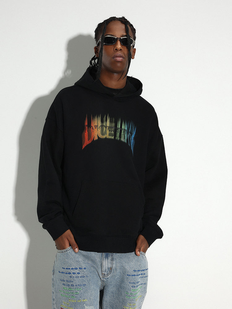 DICETINY Musical Notes Logo Printed Hoodie