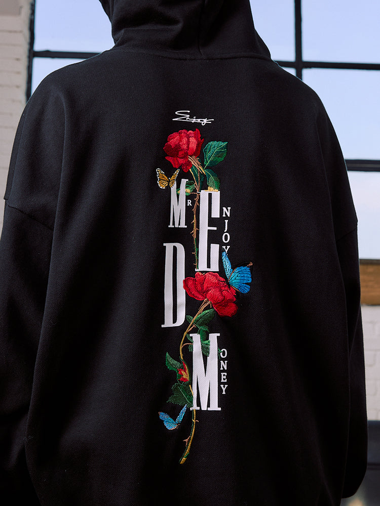 MEDM Rose Interspersed Logo Hoodie