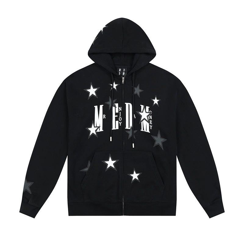 MEDM Pentagram Star Zipper Hoodie