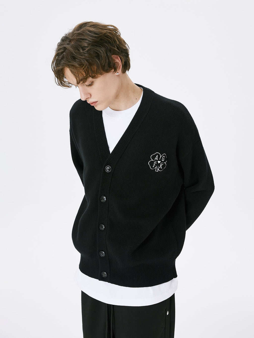 AFGK Lucky Clover Knit Sweater Cardigan