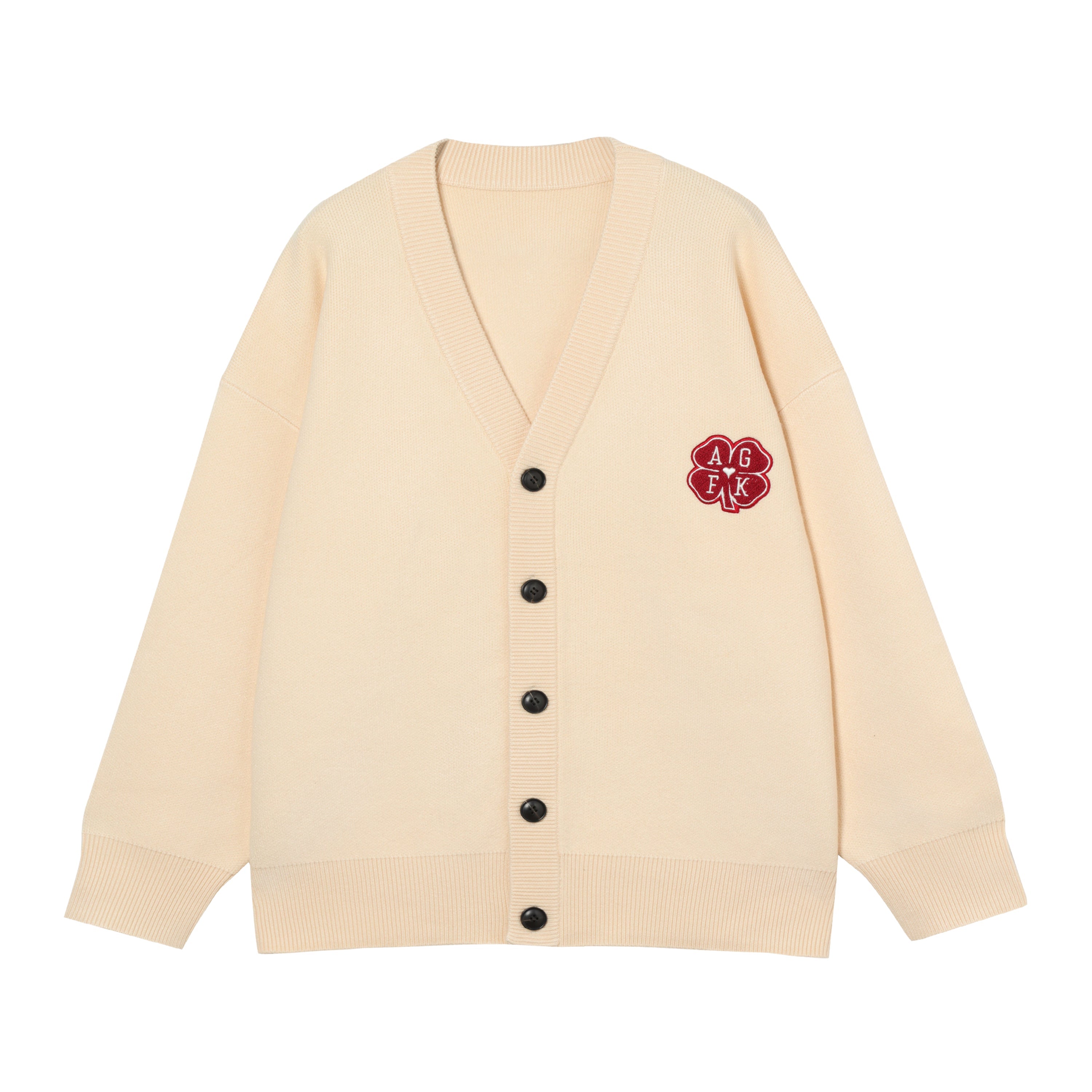 AFGK Lucky Clover Knit Sweater Cardigan