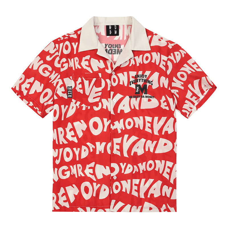 MEDM Full Print Design Short Sleeved Shirt