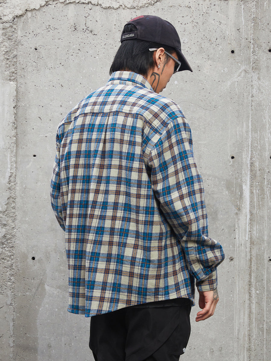 F2CE Blue Plaid Long Sleeved Shirt