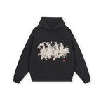DICETINY Horse Print Washed Hoodie