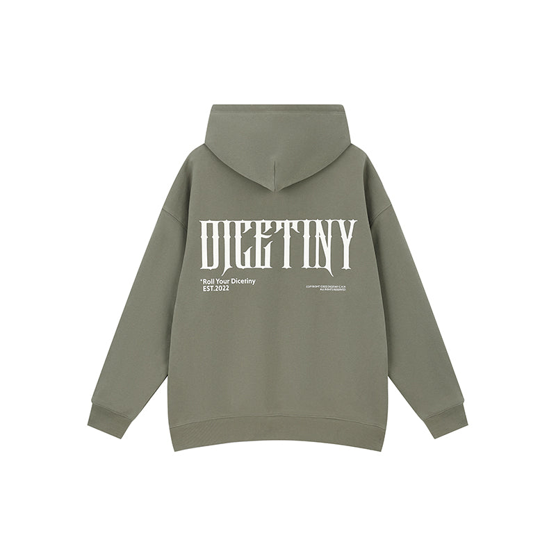 DICETINY Basic Back Logo Print Hoodie