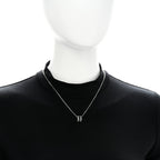 18K White Gold Diamond Ceramic Ultra Necklace Black