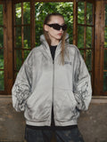 STEEPC Blade Drop Shoulder Dirty Zip Hoodie