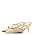 Vernice Buckle 55mm Slingback Pumps 39 White