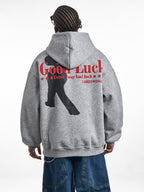 F3F Select Good Luck Printed Letter Hoodie