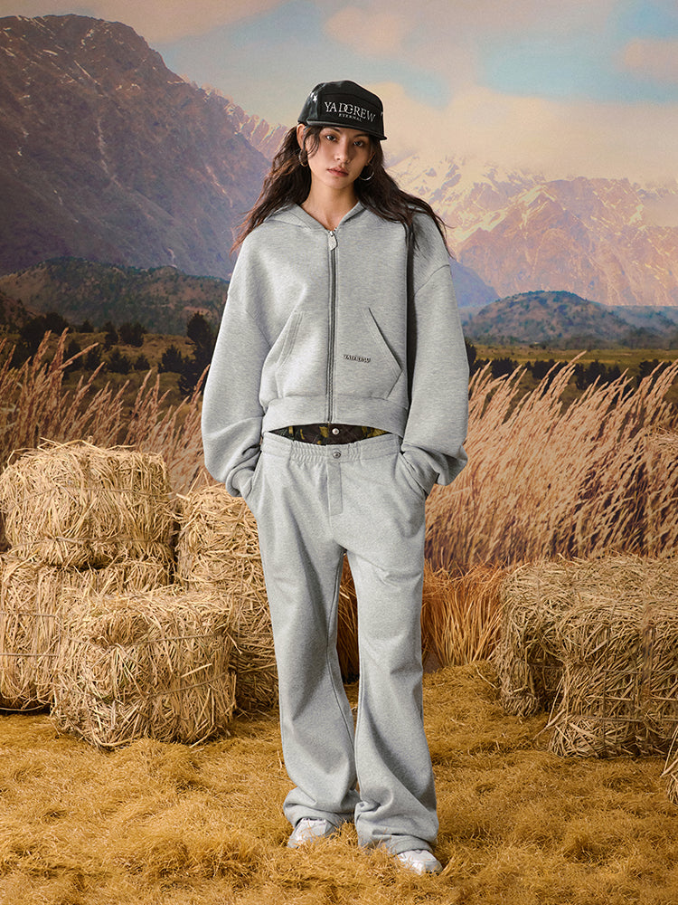 YADcrew Short Air Layer Zip Up Hoodie