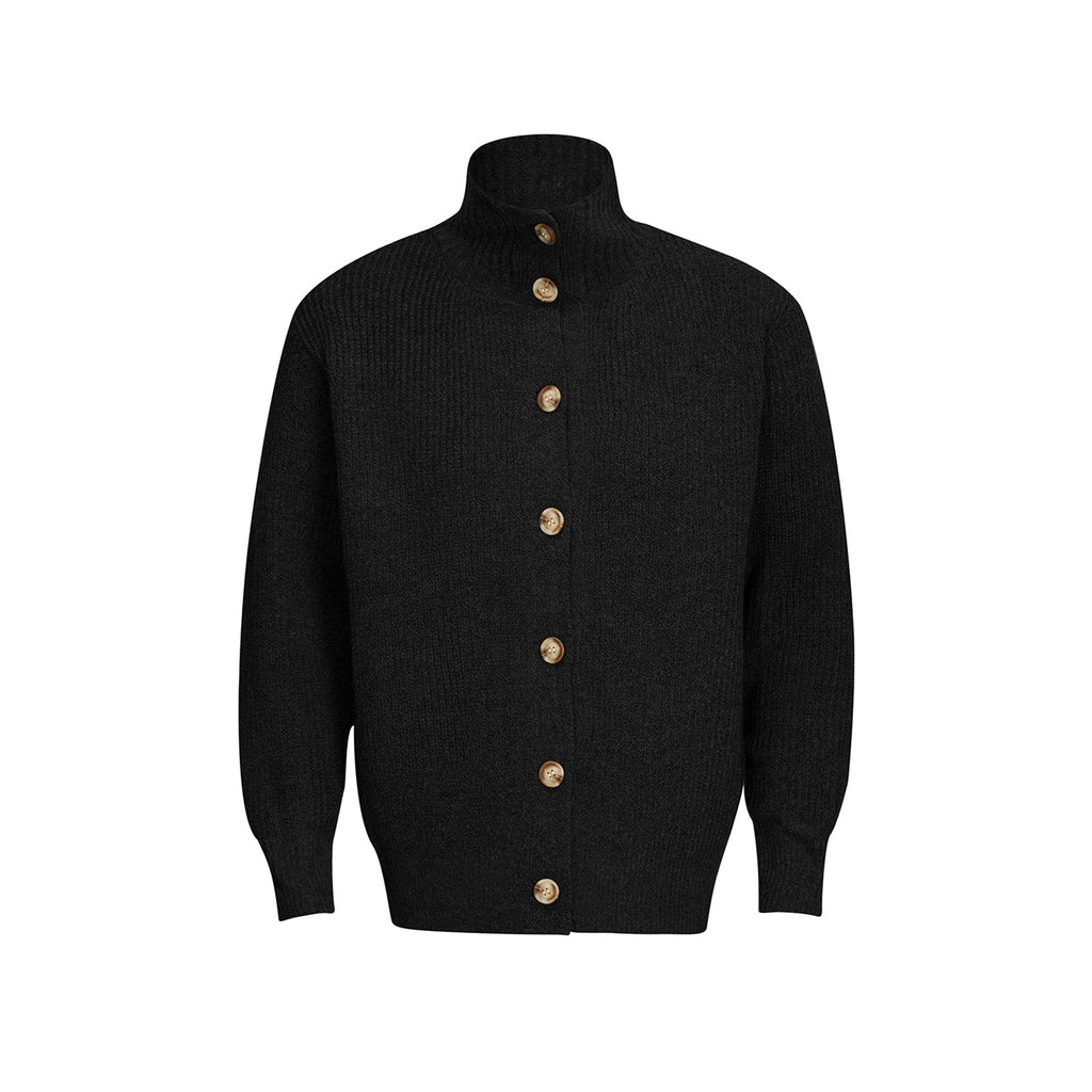 F3F Select High Neck Collar Button Knit Cardigan