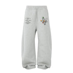 Small Town Kid Badge Printed Baggy Sweatpants
