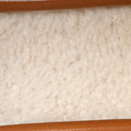 Shearling Calfskin Arcadie Top Handle Bag Cognac