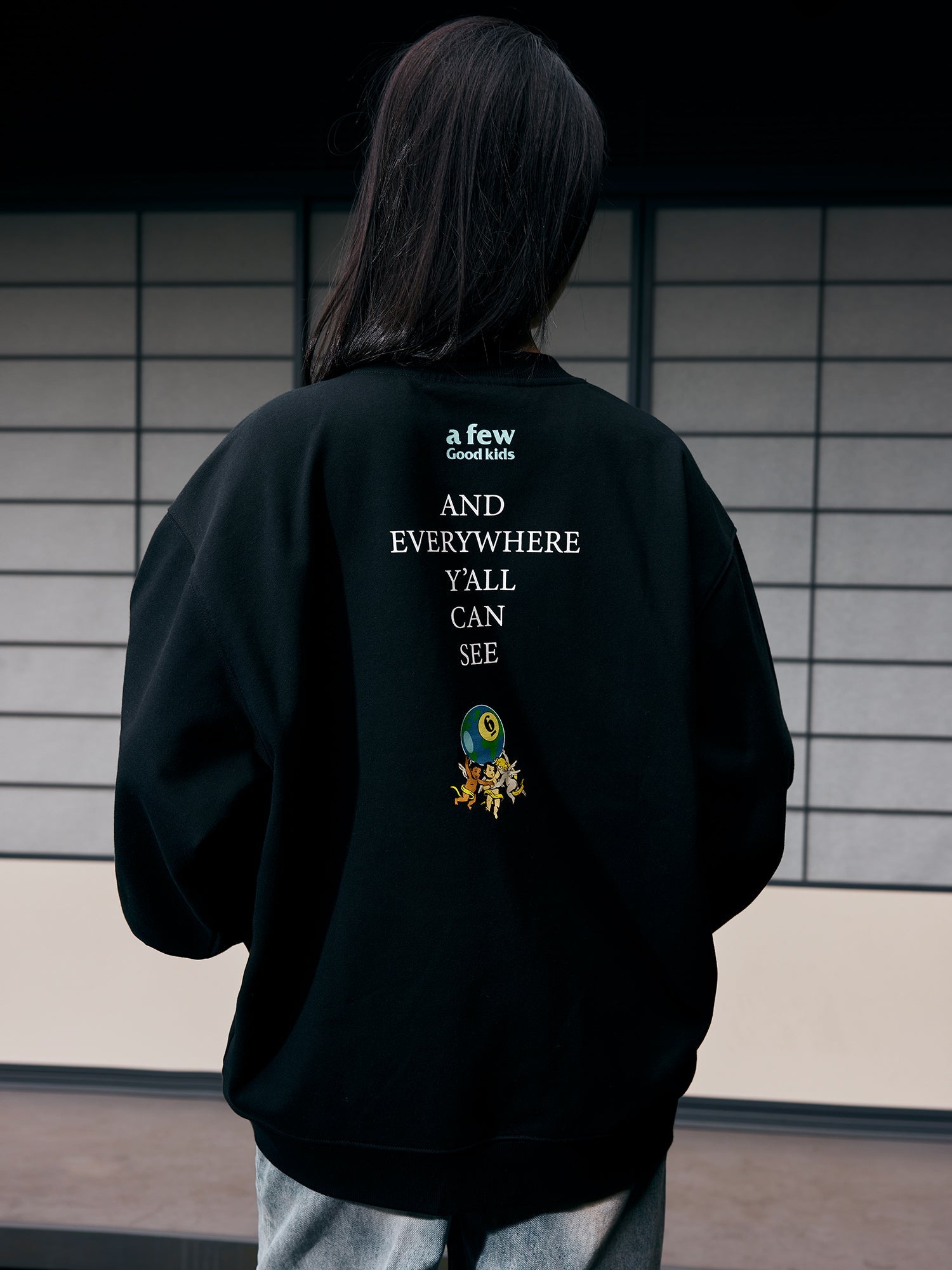 AFGK Parade Letter Print Sweatshirt