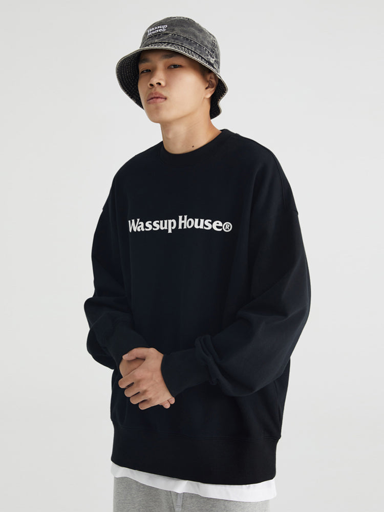 Wassup House Basic Printing Logo Sweatshirt